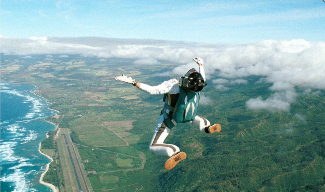 Alex Kolacio on a skydive at Wisconsin Skydiving Center