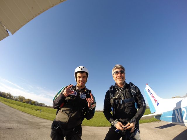 Two experienced instructors at Wisconsin Skydiving Center near Milwaukee, WI