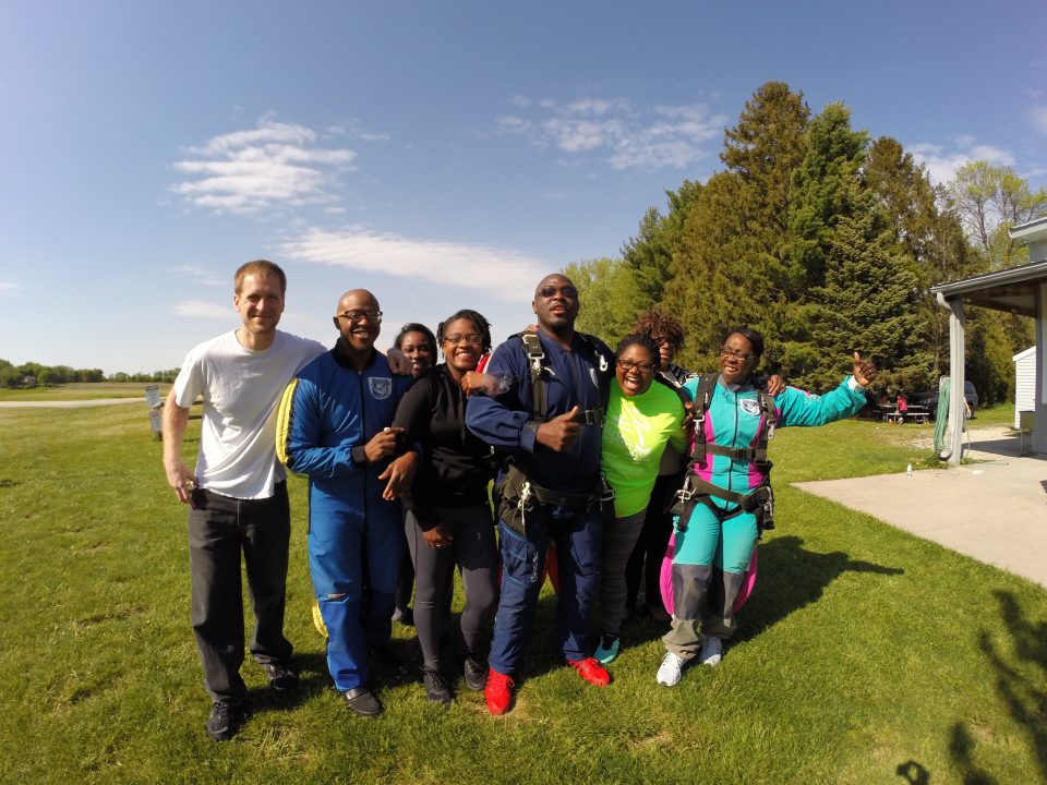 Family Going Skydiving in Wisconsin