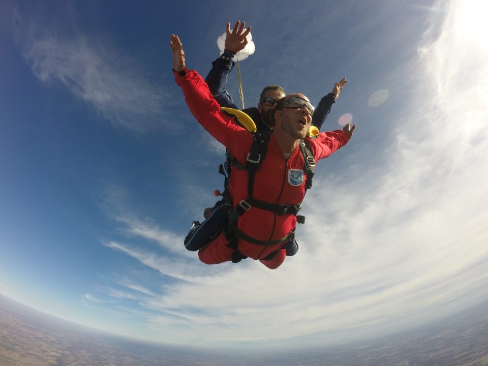 Tandem skydiving at Wisconsin Skydiving Center