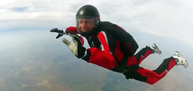 Mark Langenfeld in free fall.