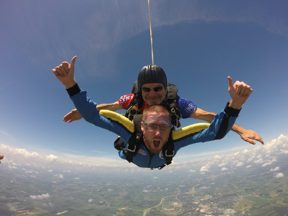 Michael Eiting beating his fear of acrophobia