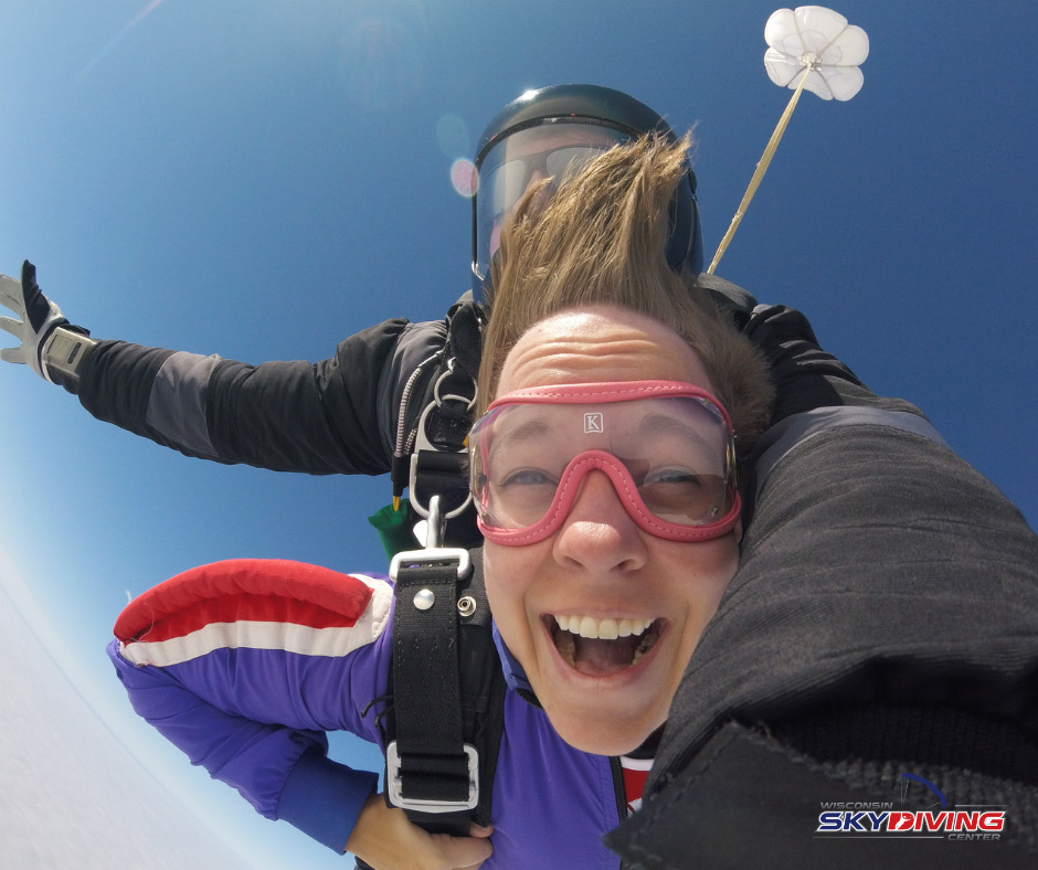 Skydiving can be a little like therapy - and put a big smile on your face.