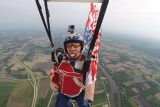 Skydiving Instructor Dan Schultz of Wisconsin Skydiving Center near Chicago takes a selfie