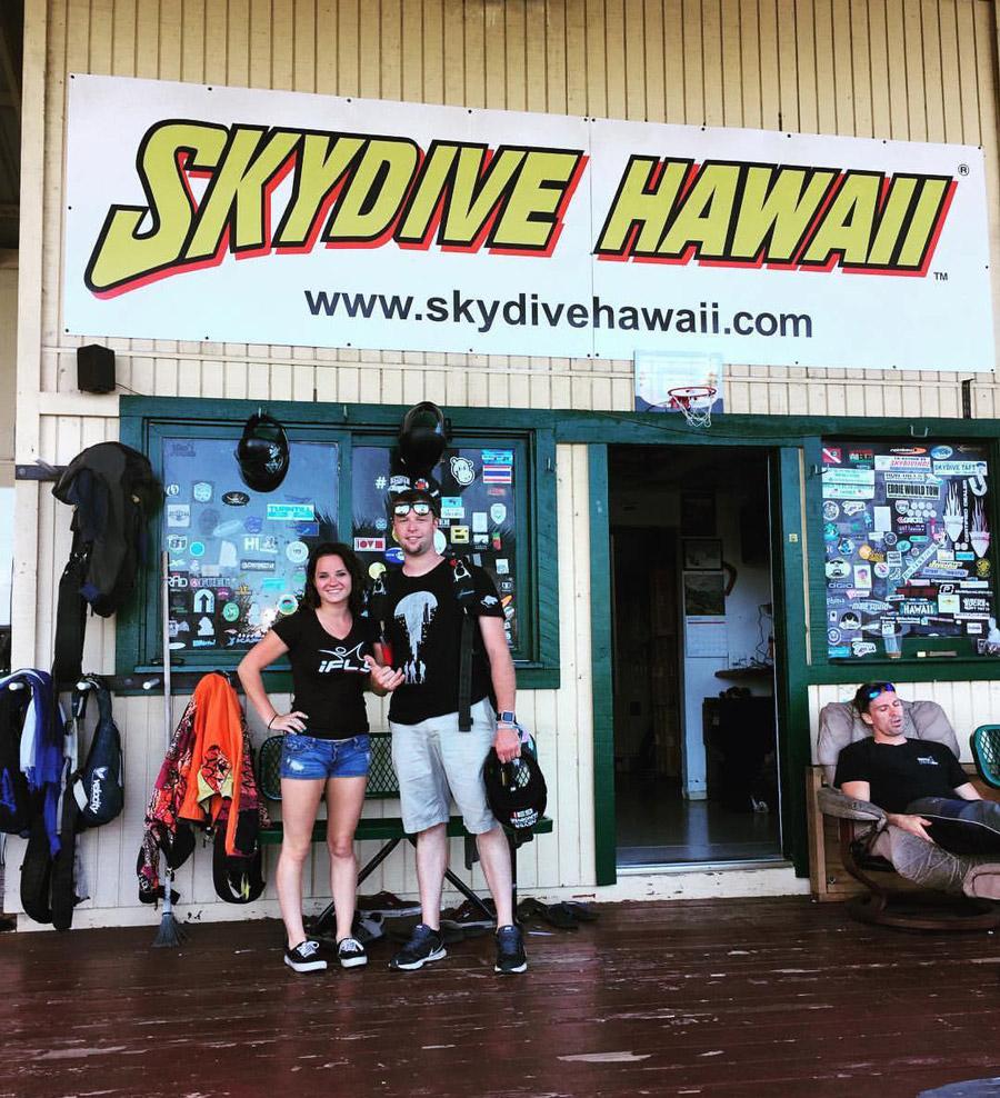 Sean and Jessica at Skydive Hawaii